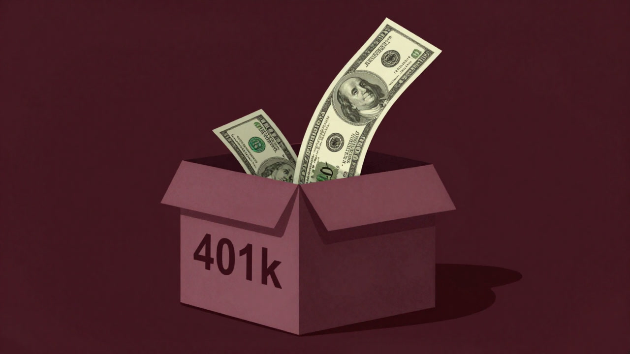 お札が未来へ吸い込まれる箱のような401kプランのイメージ