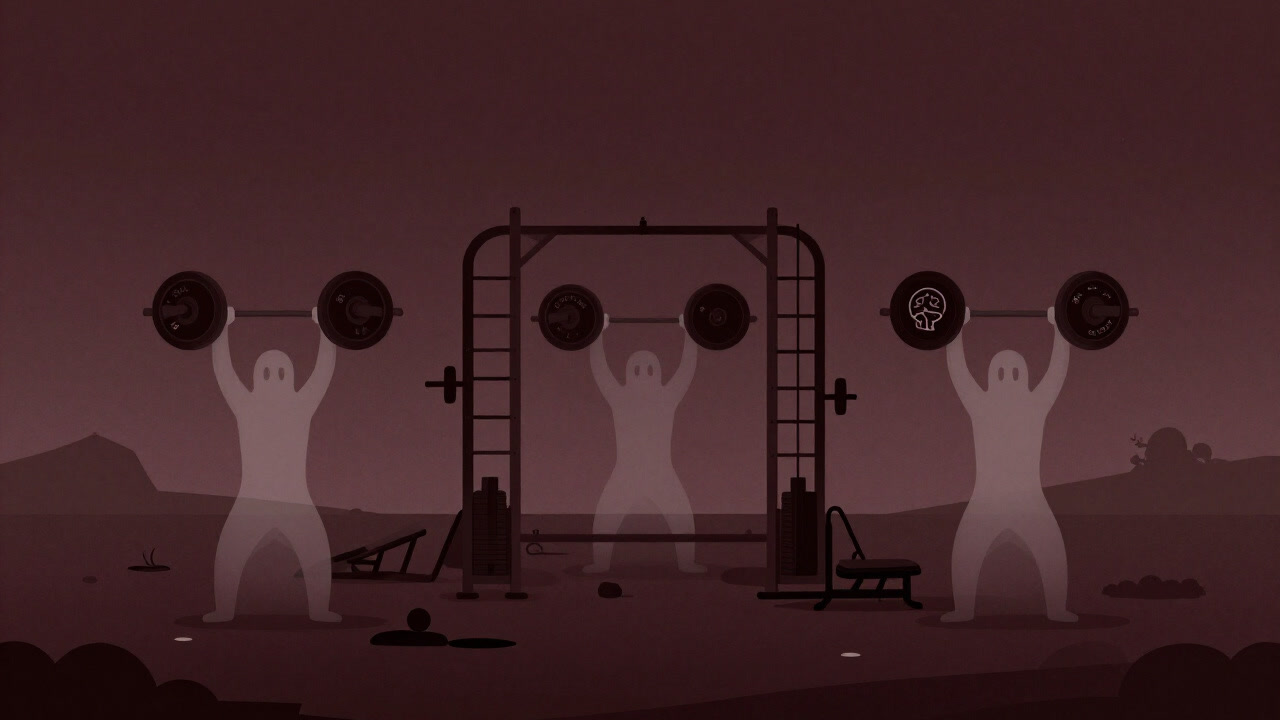 The anthroposophy emblem operating as a spiritual gym… the machinery invisible.