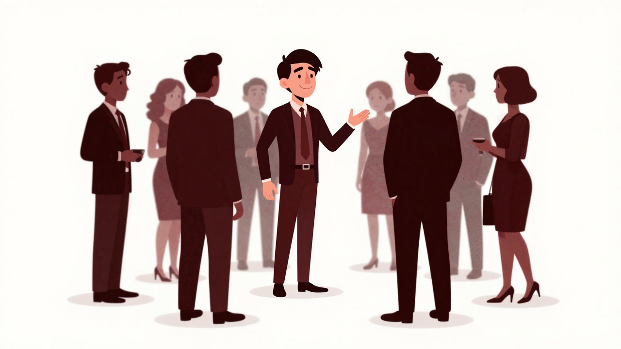 笑顔の裏に皮肉を隠し持つ人物が軽口を放つシーン