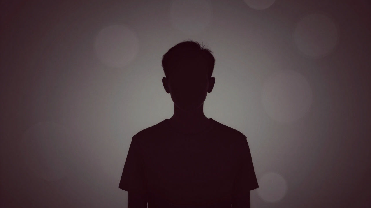 柔らかな丸ボケが浮かぶ暗めの風景のなかに、一点だけ鮮明に写る被写体がある写真