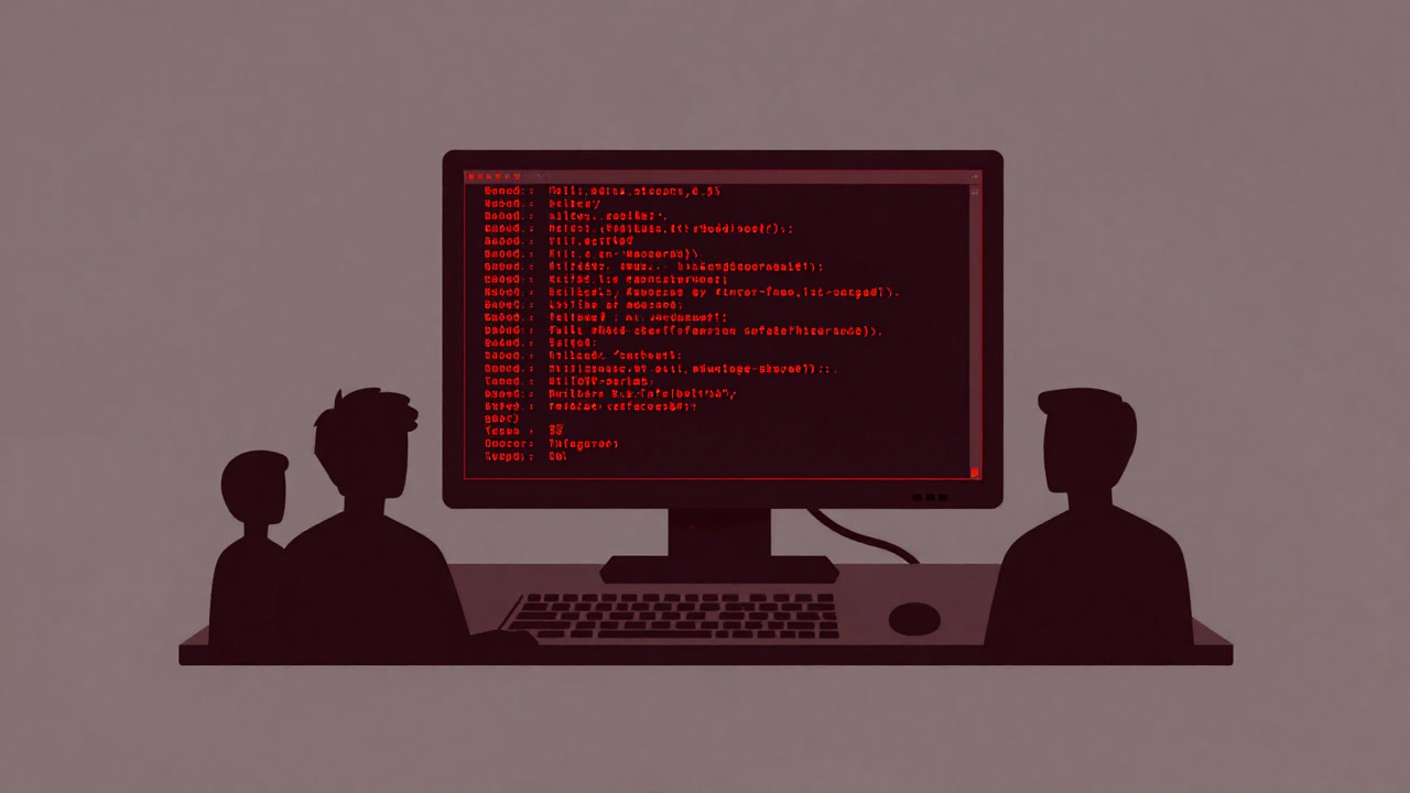 Image of a build console filled with red error messages