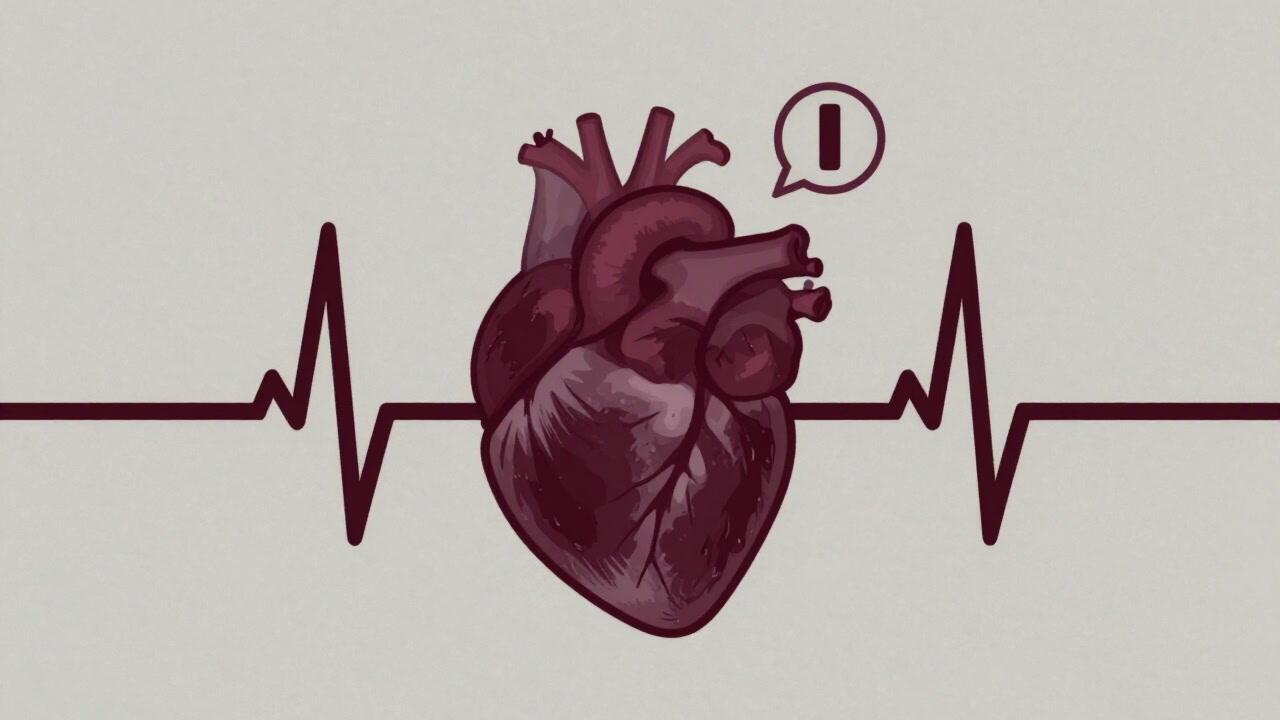 心臓の鼓動が文字通り止まった瞬間を示す漫画風のイラスト