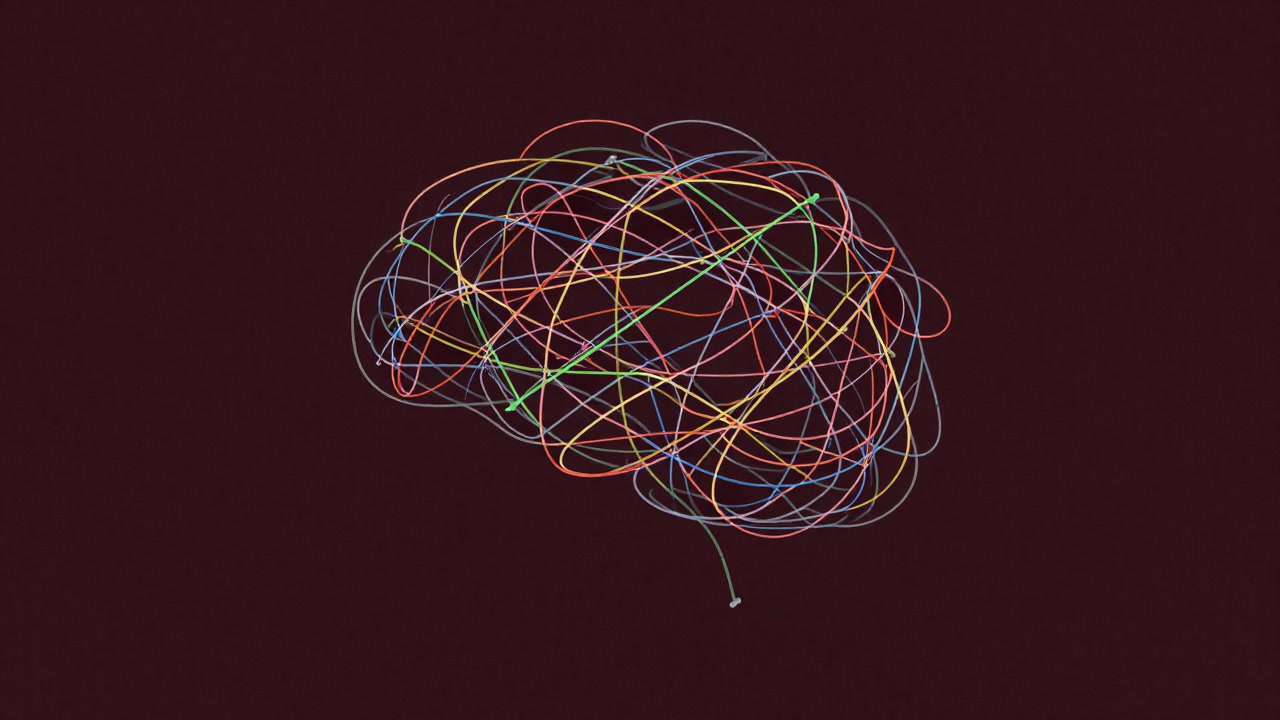 An image representing a deep learning network tangled in complex code, reflecting a developer’s frustrated mind.