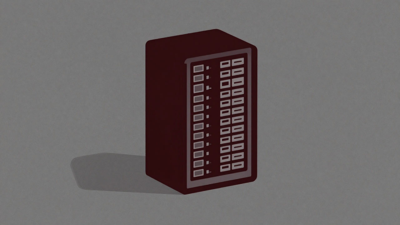 Illustration of a storage device laid out in orderly columns, burdened by compression and cache