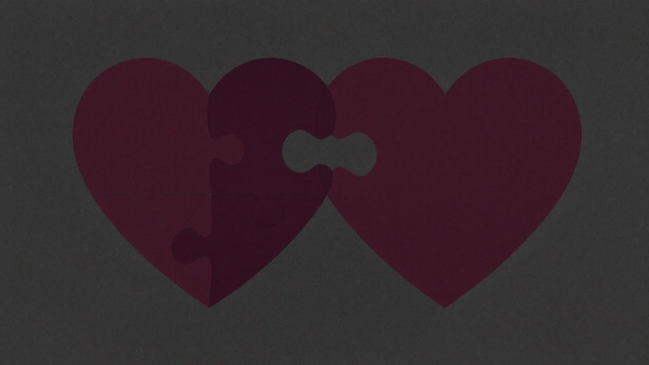 心のすれ違いを象徴する、合わないパズルのピースのイラスト