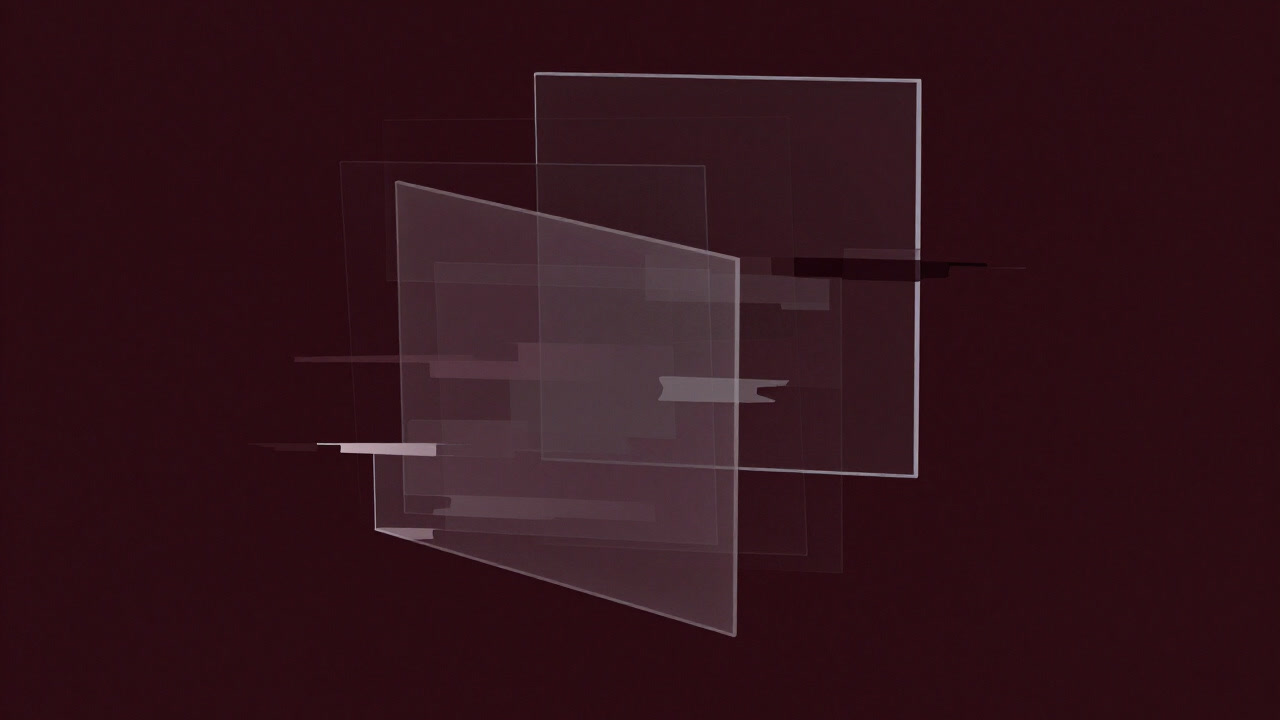 Illustration of overlapping transparent layers distorting reality in compositing