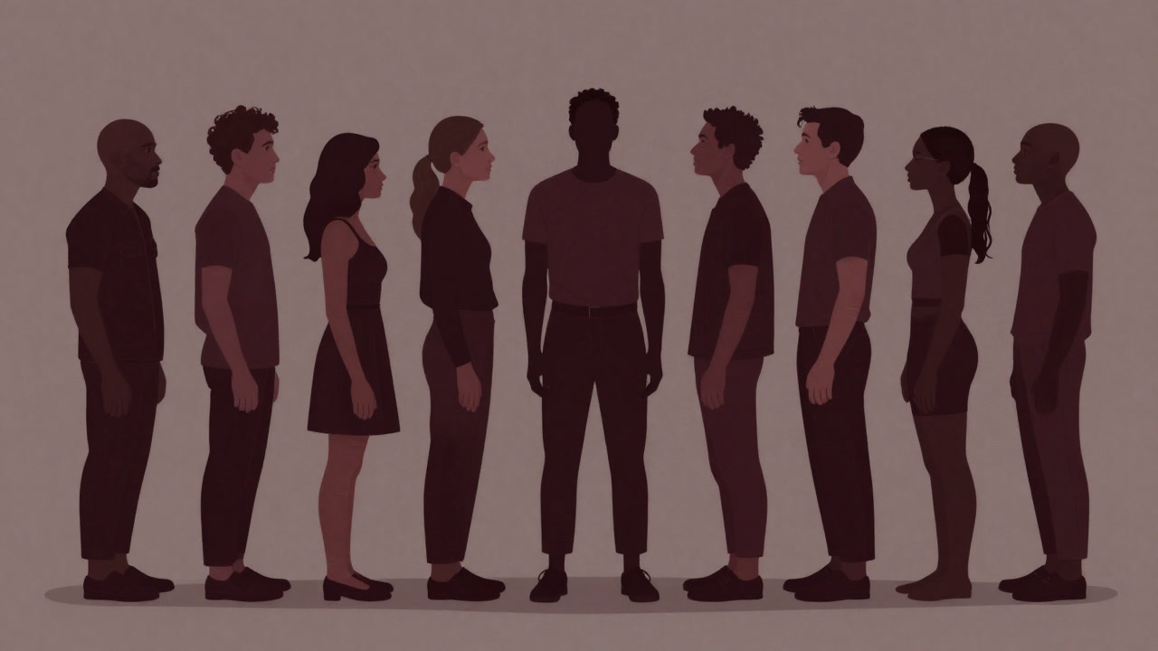 A peculiar crew wearing mismatched uniforms, staring at each other