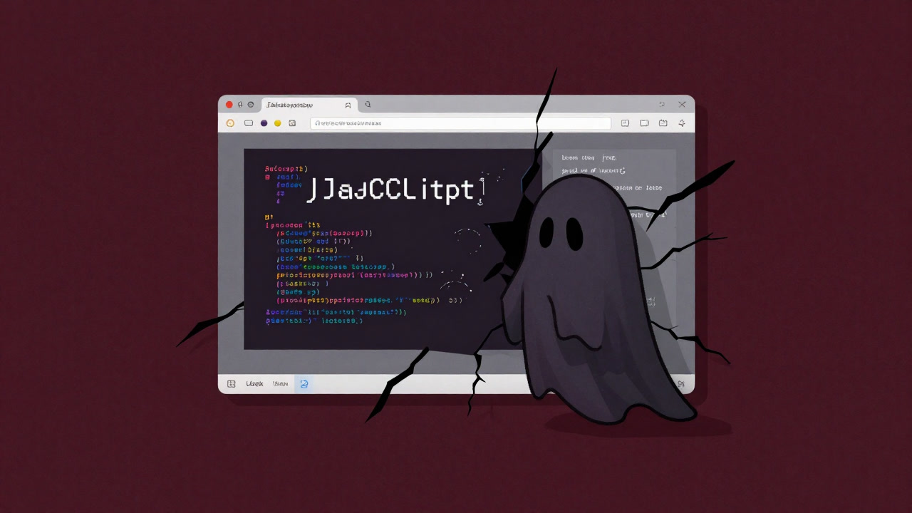 Illustration suggesting malicious script sneaking into a web page