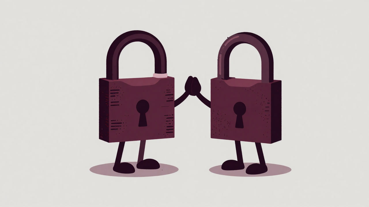 Illustration of two processes exchanging locks but refusing to let go
