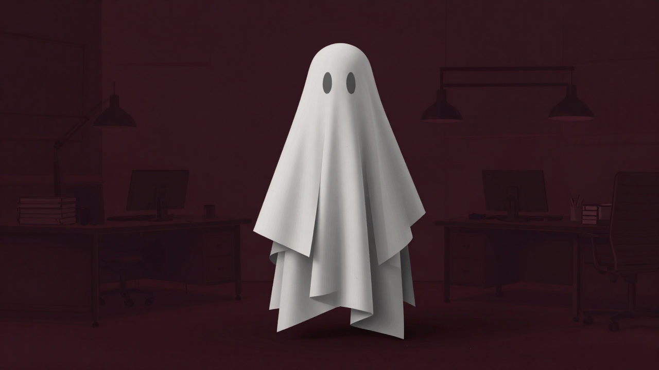 Illustration of a stack of documents slumped among a pile of papers, resembling a humanoid deliverable