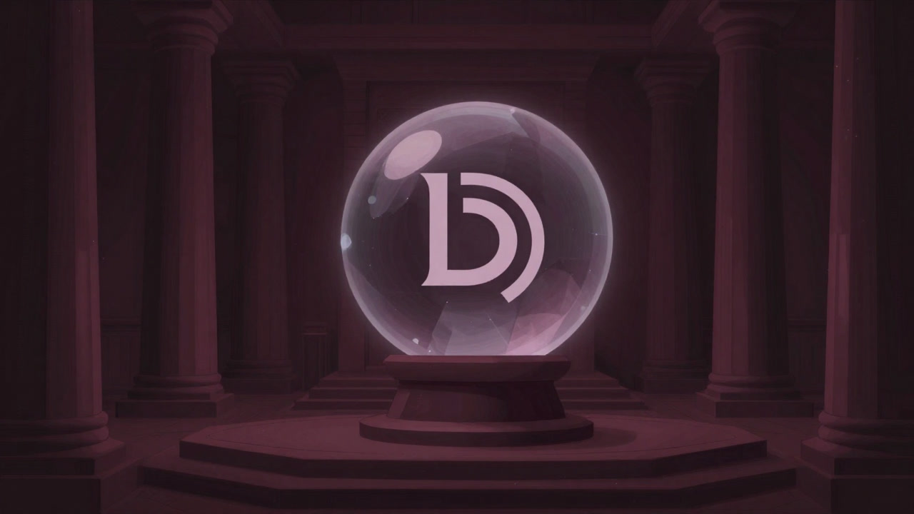 An illustration of the Delphi logo floating on a dark background like a mysterious crystal ball