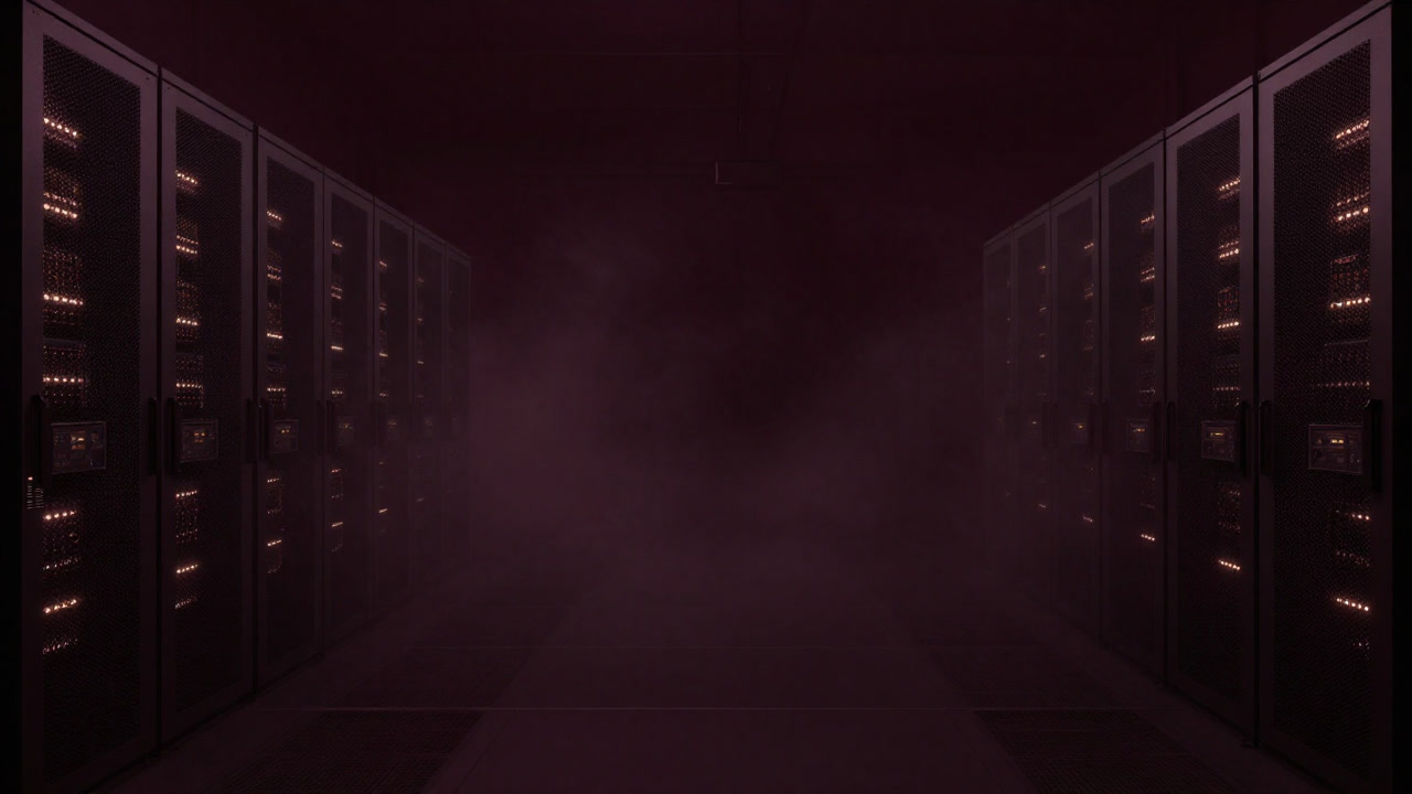 稼働ランプが消えたサーバールームの暗闇を漂う不安な空気