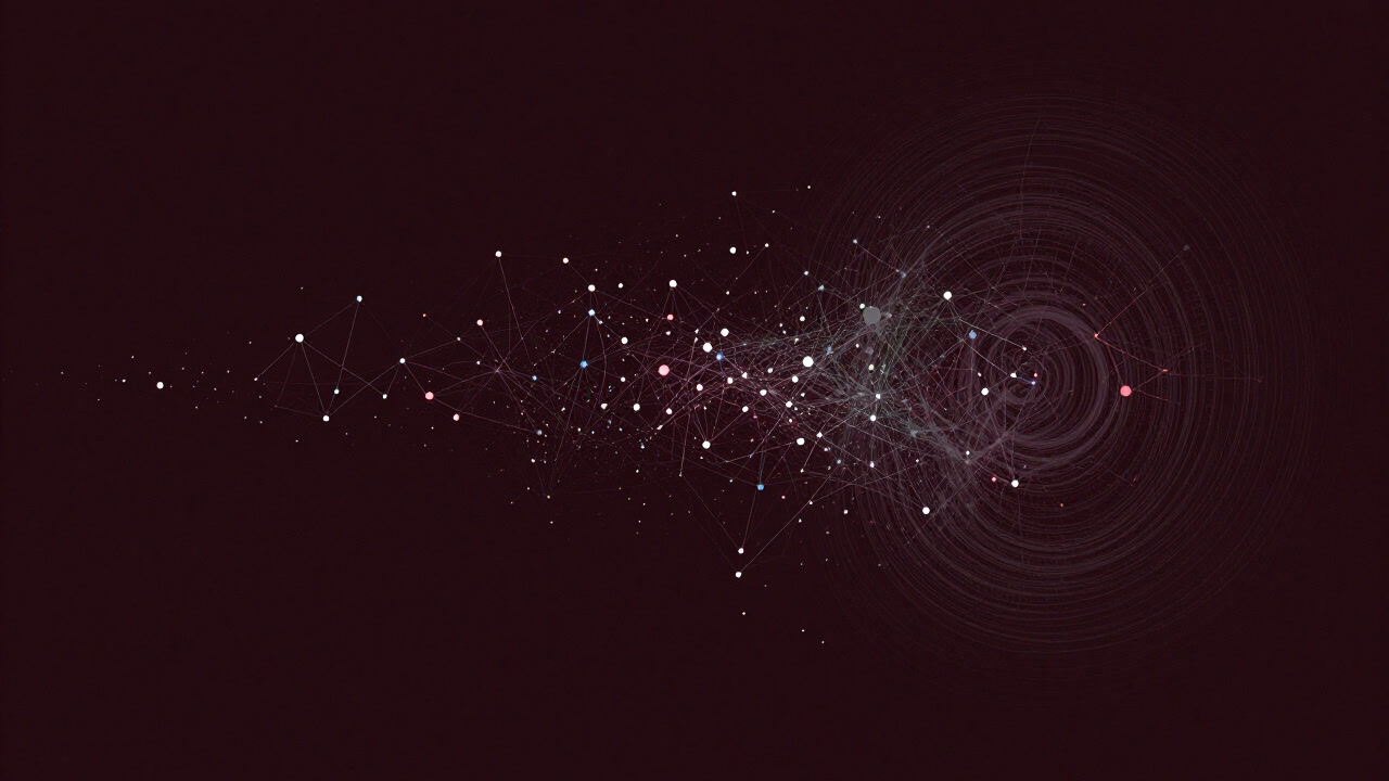 Abstract image of countless points connecting to form an unexpected shape