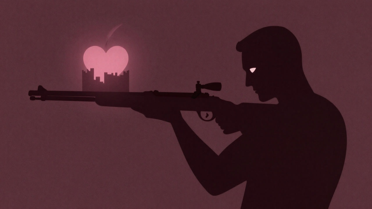 切り込む質問の刃を連想させる鋭い目つきの人物のシルエット