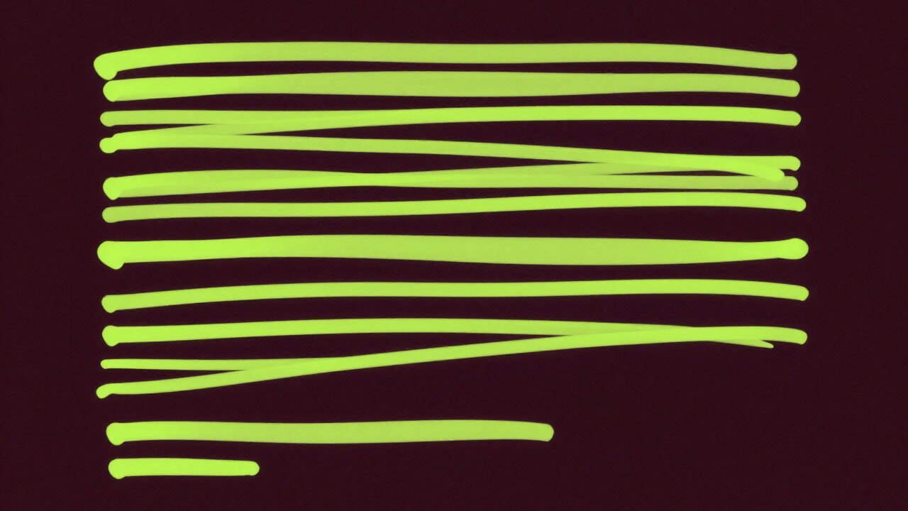 Image of a document where the entire page is flooded with fluorescent highlighter, burying any focal point.