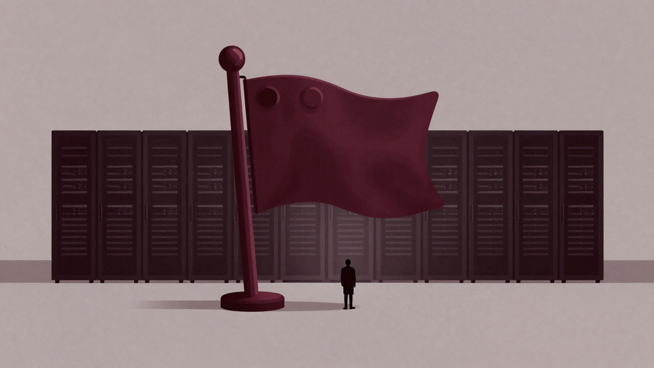 Shadow of an engineer trembling before a giant toggle switch emerging from the darkness