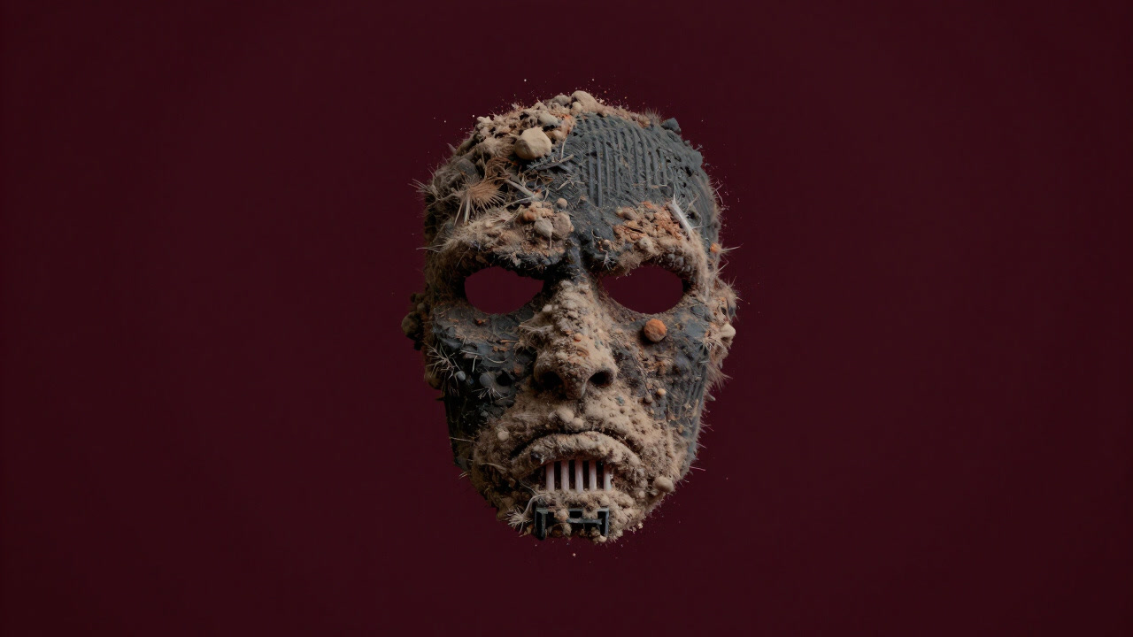 Photo of a filter clogged with dust that looks like a face staring back resentfully