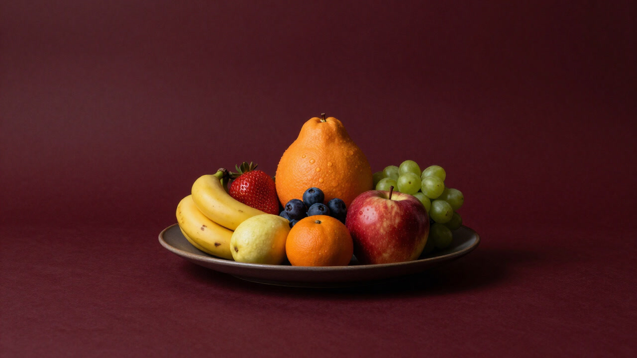 A lavish arrangement of colorful fruits displayed elegantly.