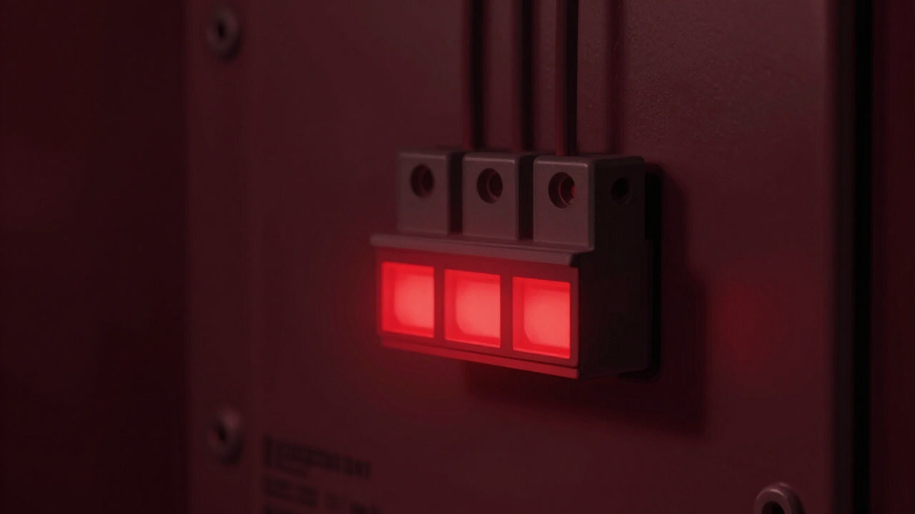 A glowing red fuse about to blow, frantic, begging for attention in a photo-like illustration