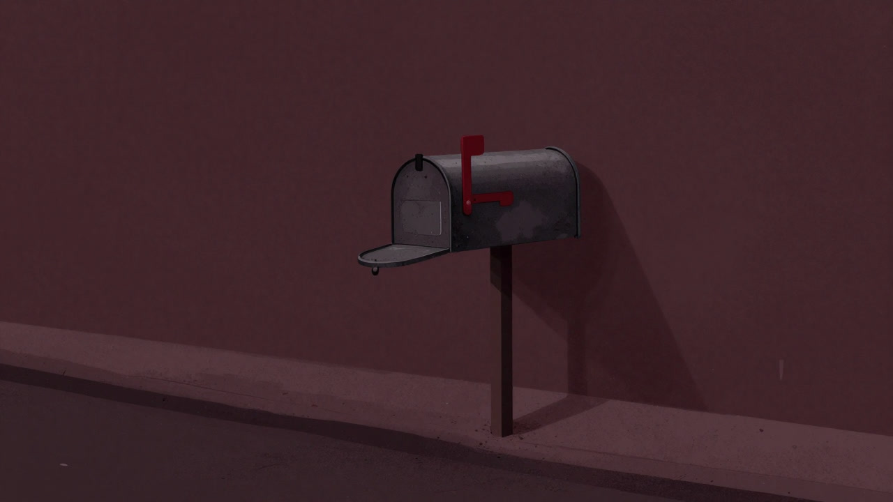 ボロボロの郵便受けに耳がついて囁きを待ち構えるイメージ