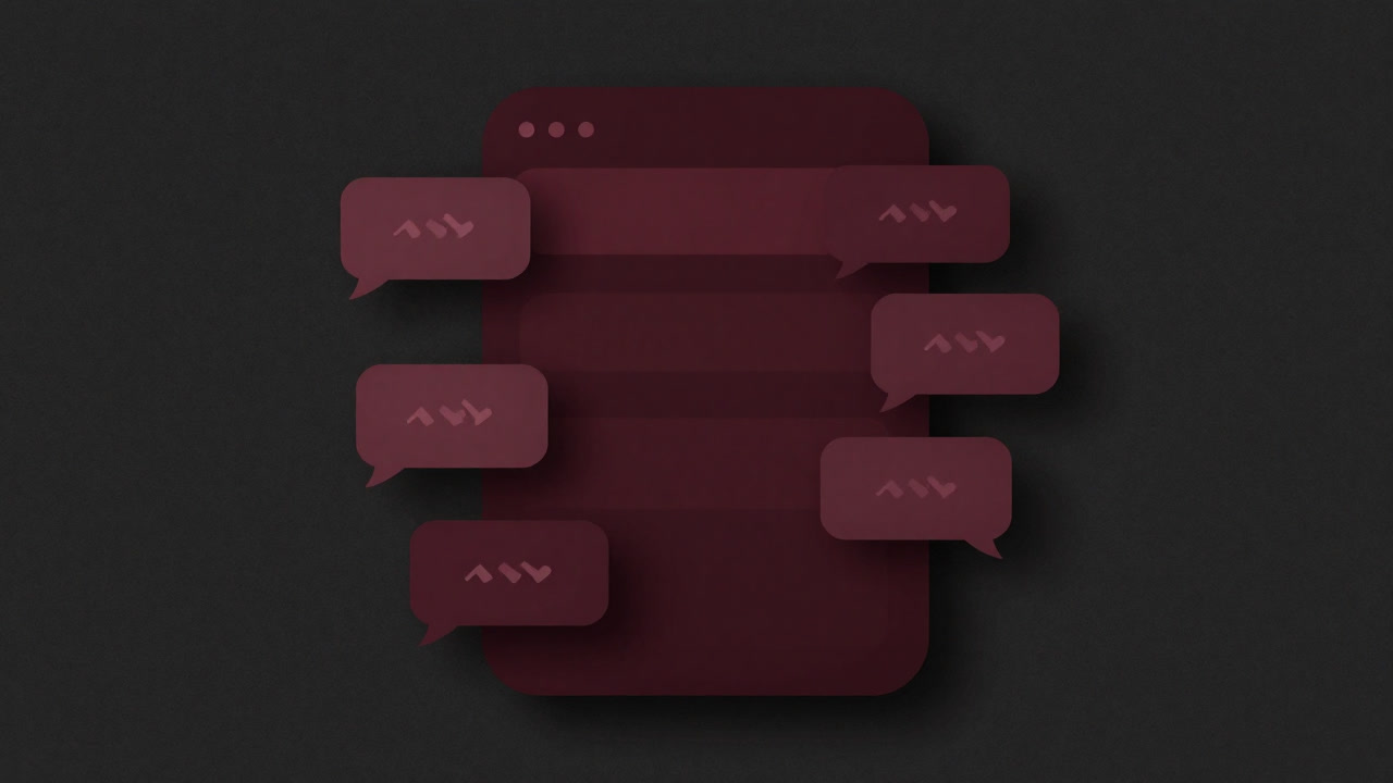 無数の吹き出しと未読マークに埋もれたスマートフォン画面の画像