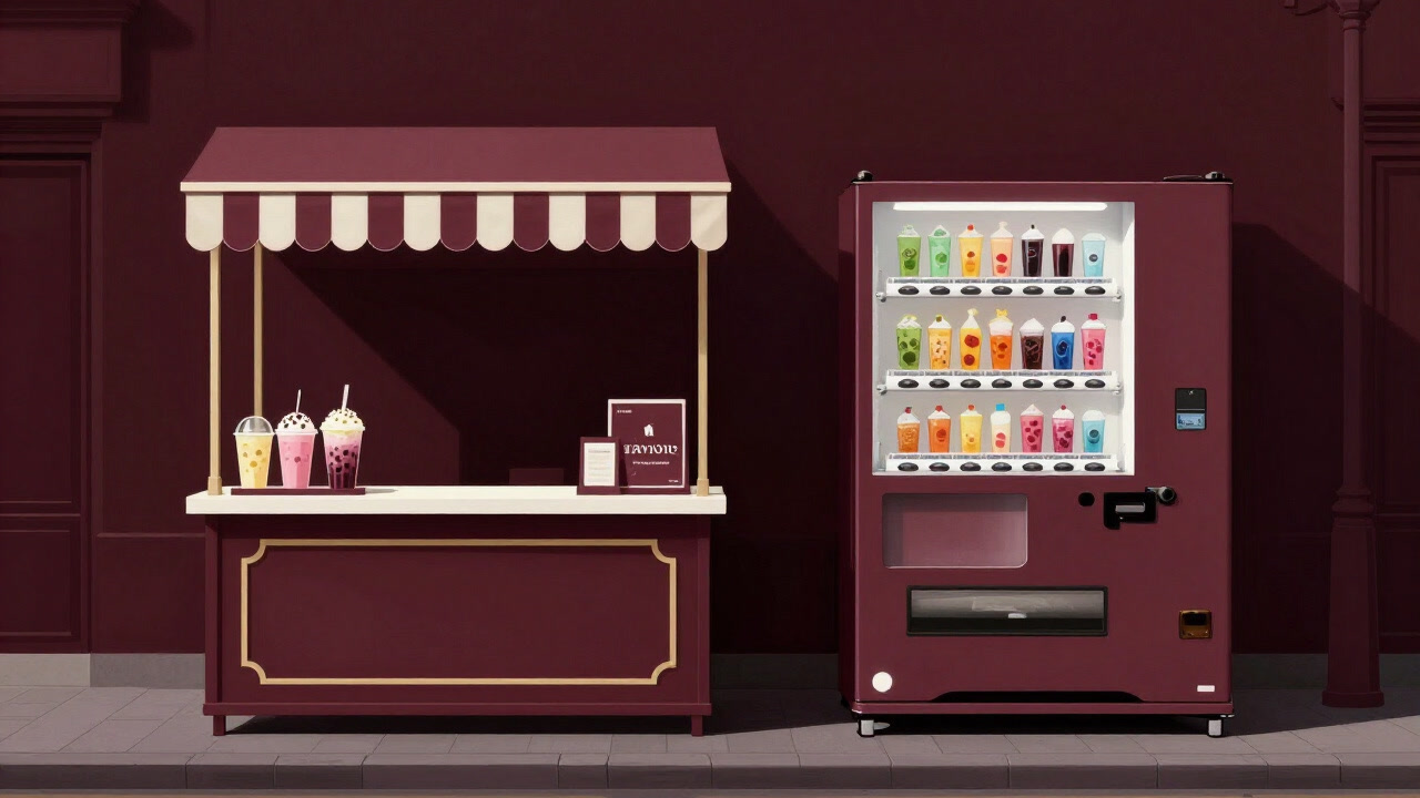 都市のビル群の片隅で、高級ジムの会員カードを持つ人々とコンビニ栄養ドリンクを手にする人々が二分される光景の画像