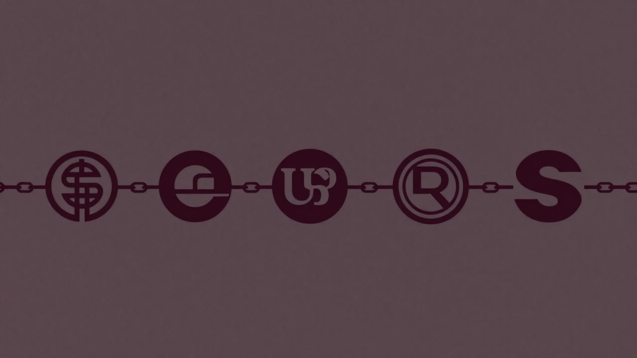 Illustration of corporate logos lined up horizontally, chained together symbolizing horizontal integration