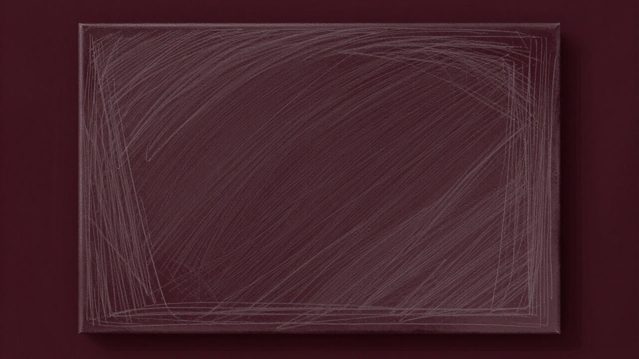 画用紙に描かれた線と色が、内容の薄さを隠すアート詐欺の象徴として浮かび上がるイメージ