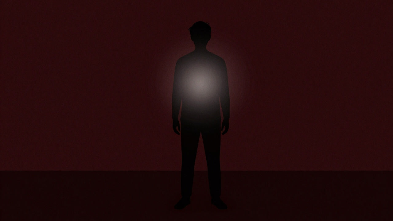 Illustration of a silhouette emitting a soft glow from within