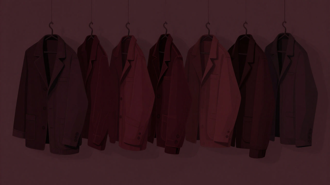 Image of several jackets hanging on a wall giving silent intimidation