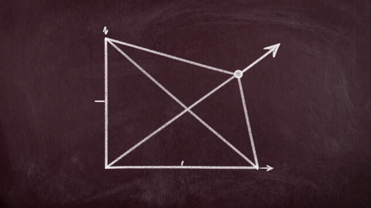 Graph of a linear programming feasible region on a coordinate plane with constraint lines and the optimal vertex highlighted