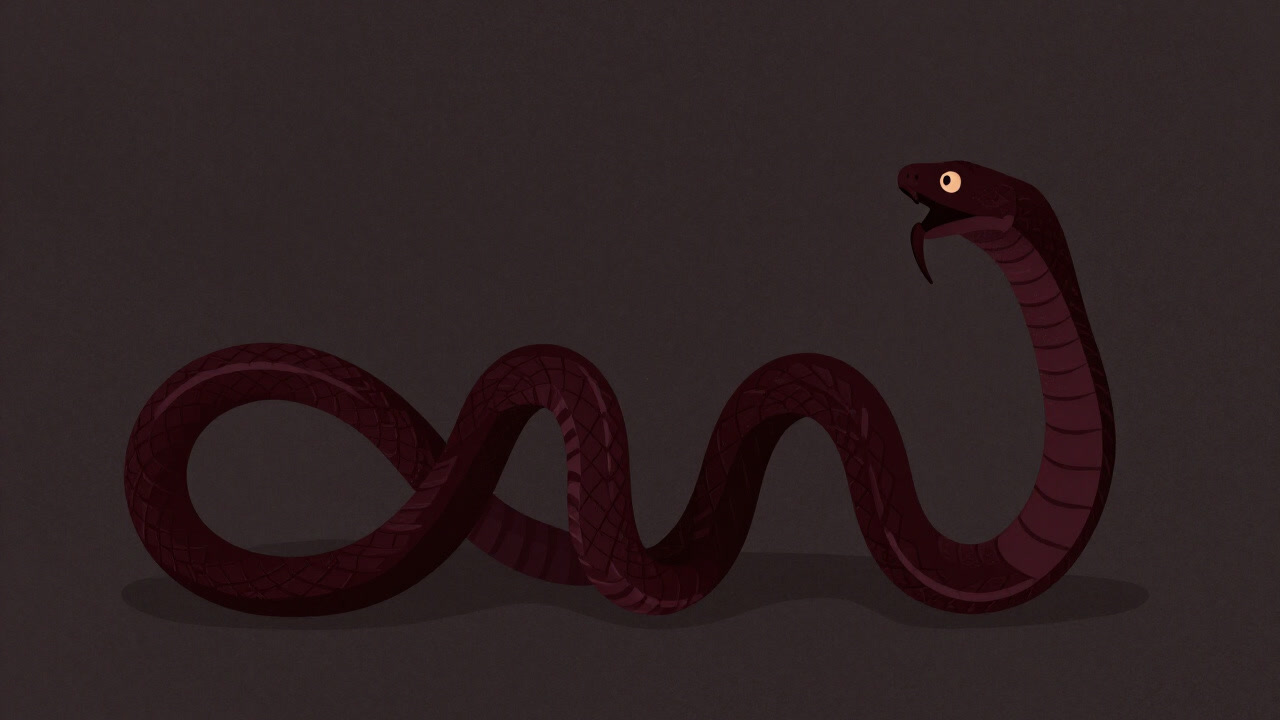 Illustration of a snake biting its own tail in a perfect circle