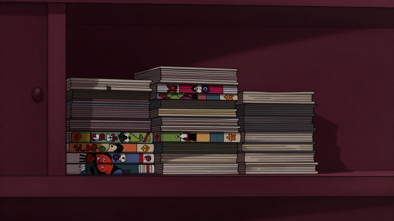 読者の涙と笑いを映すコマの数々、無言で棚を埋め尽くす漫画本の山