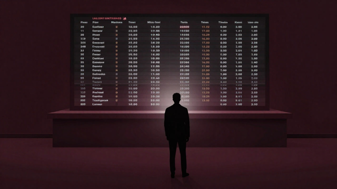 Silhouette of a lone trader on a dim trading floor with a glowing order book in the background.