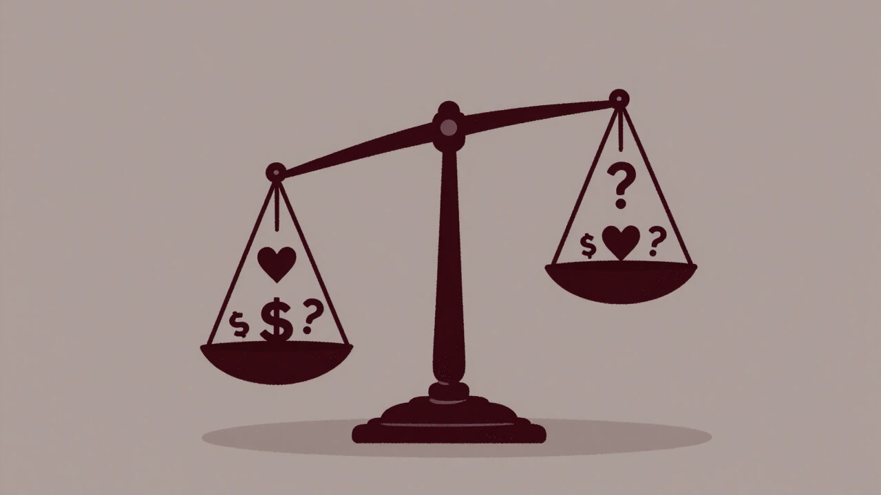 Unstable moral scales teetering like a windblown balance.