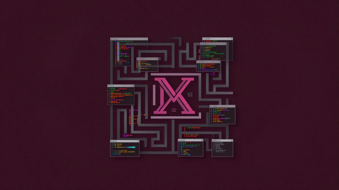 MXNet logo buried in a maze of colorful code and configuration files