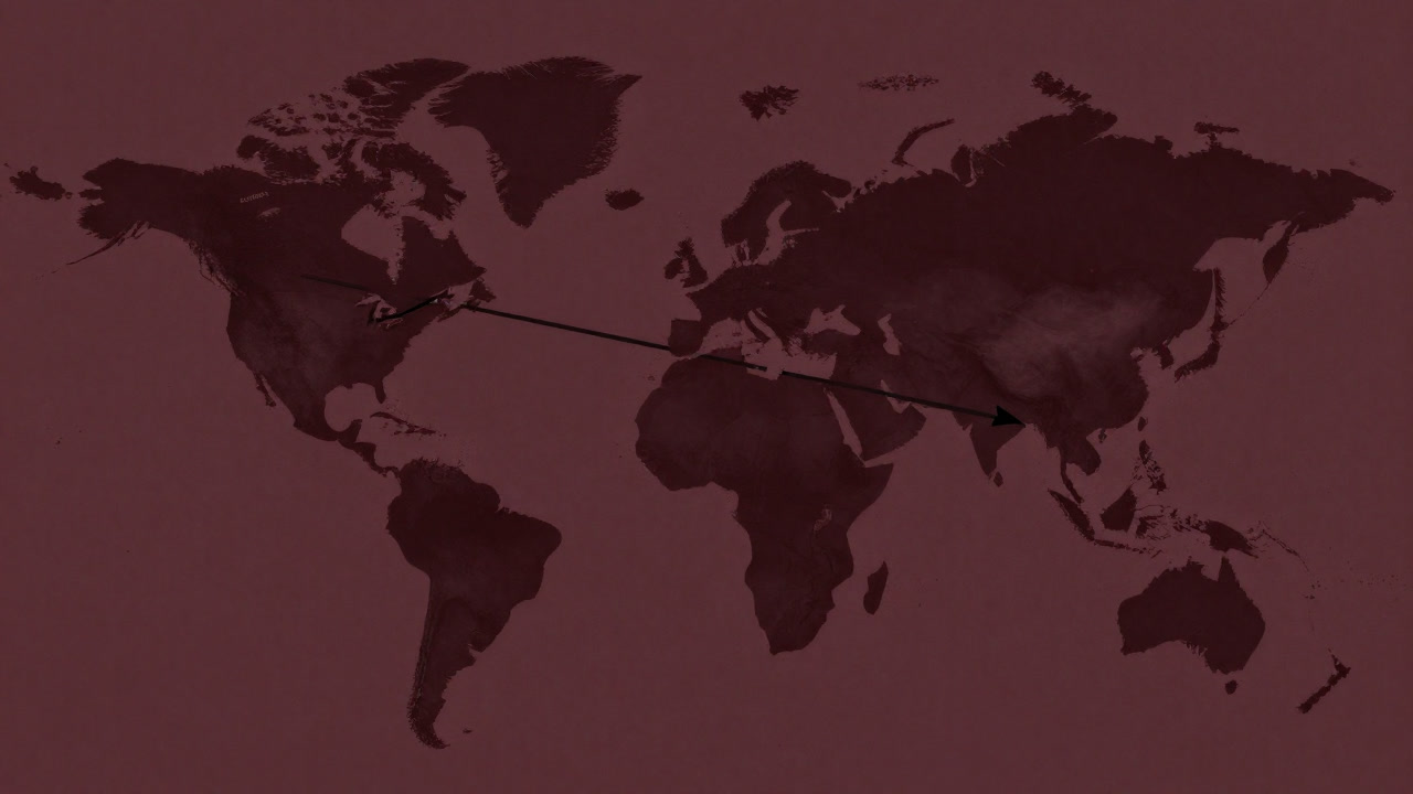 Illustration of arrows crossing seas on a map to cut costs