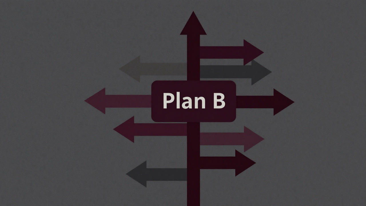 Thumbnail image showing multiple arrows pointing everywhere, ultimately converging on 'Plan B'