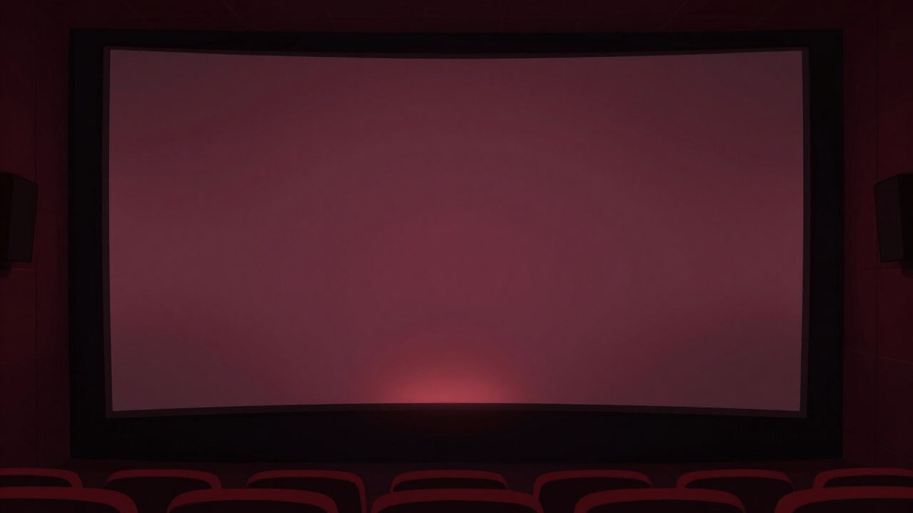 暗い劇場のスクリーンの下、わずかな光だけが映し出すポストクレジットシーンの一瞬