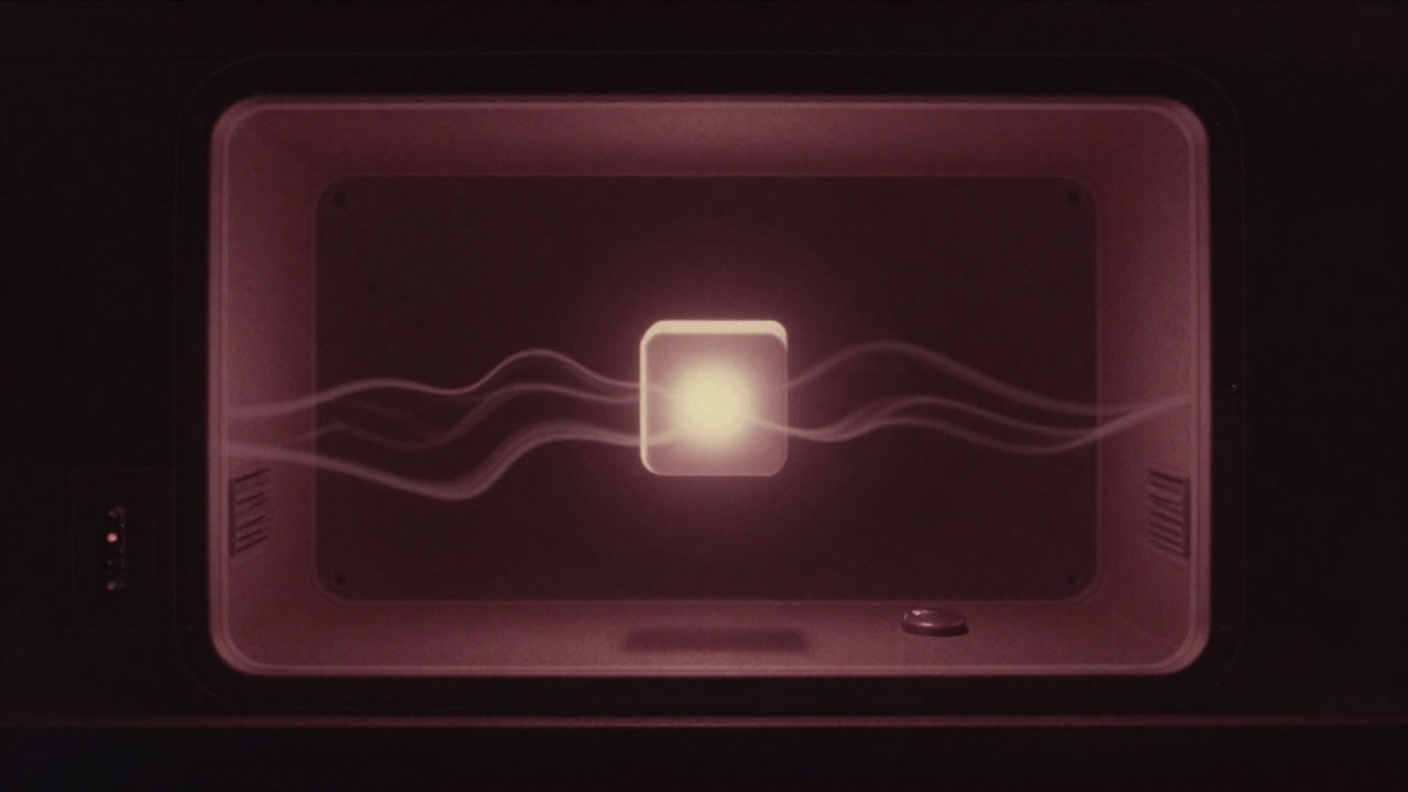 Illustration of a point of light symbolizing an unstable qubit floating in a vacuum chamber