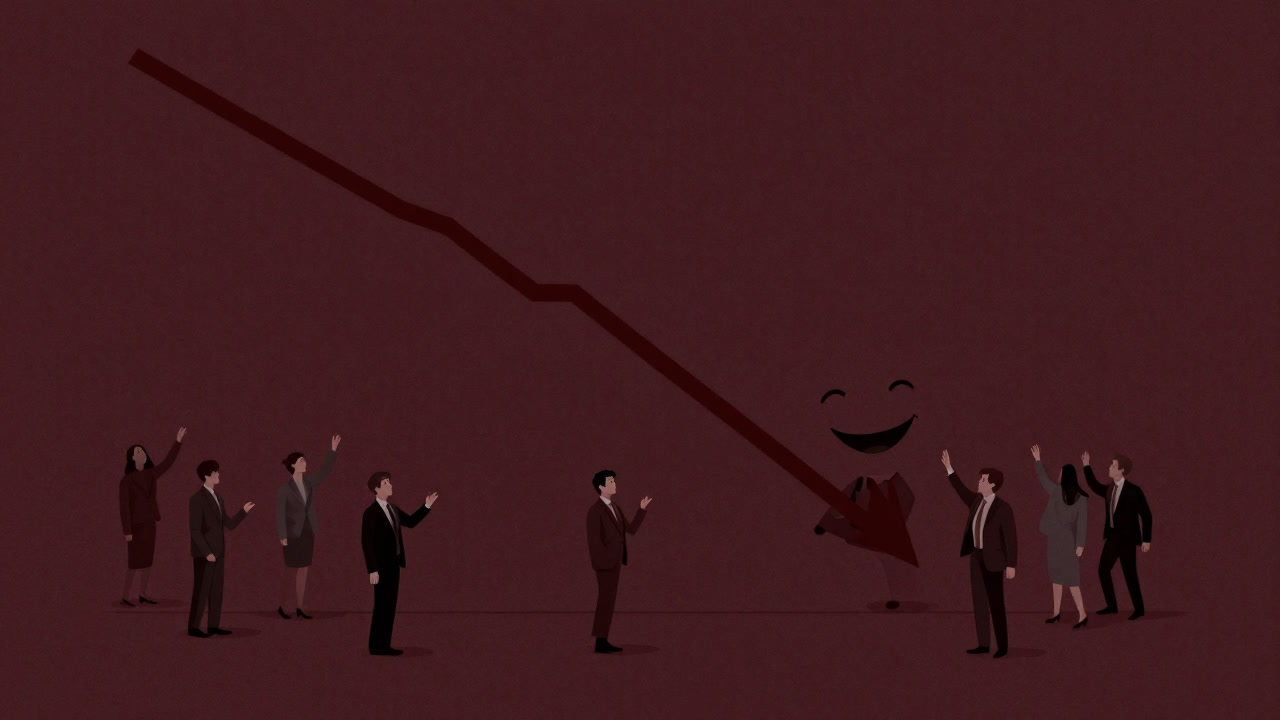 利下げを象徴する低く垂れ下がった金利グラフのイラスト