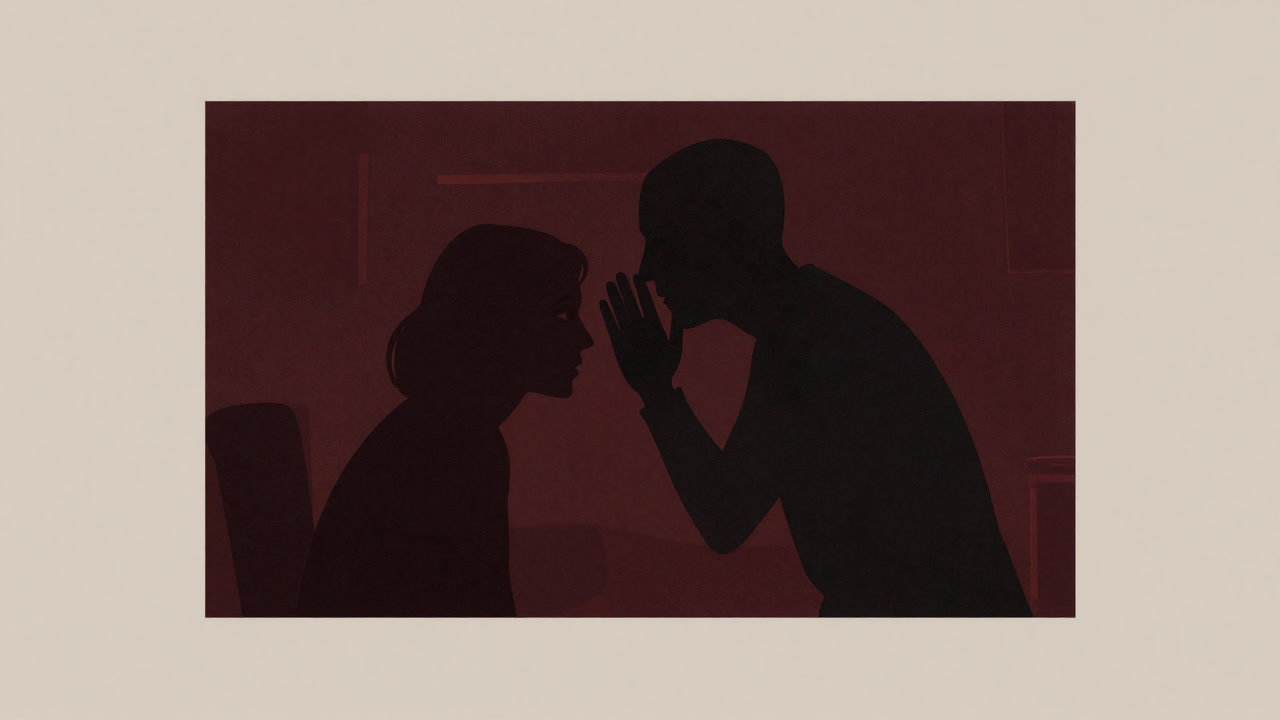 薄暗い部屋の片隅で、囁くように「大丈夫だよ」と言い続ける影の存在。