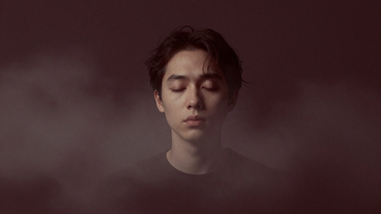 まどろみの淵で夢と現実のはざまに揺れる人のシルエット画像