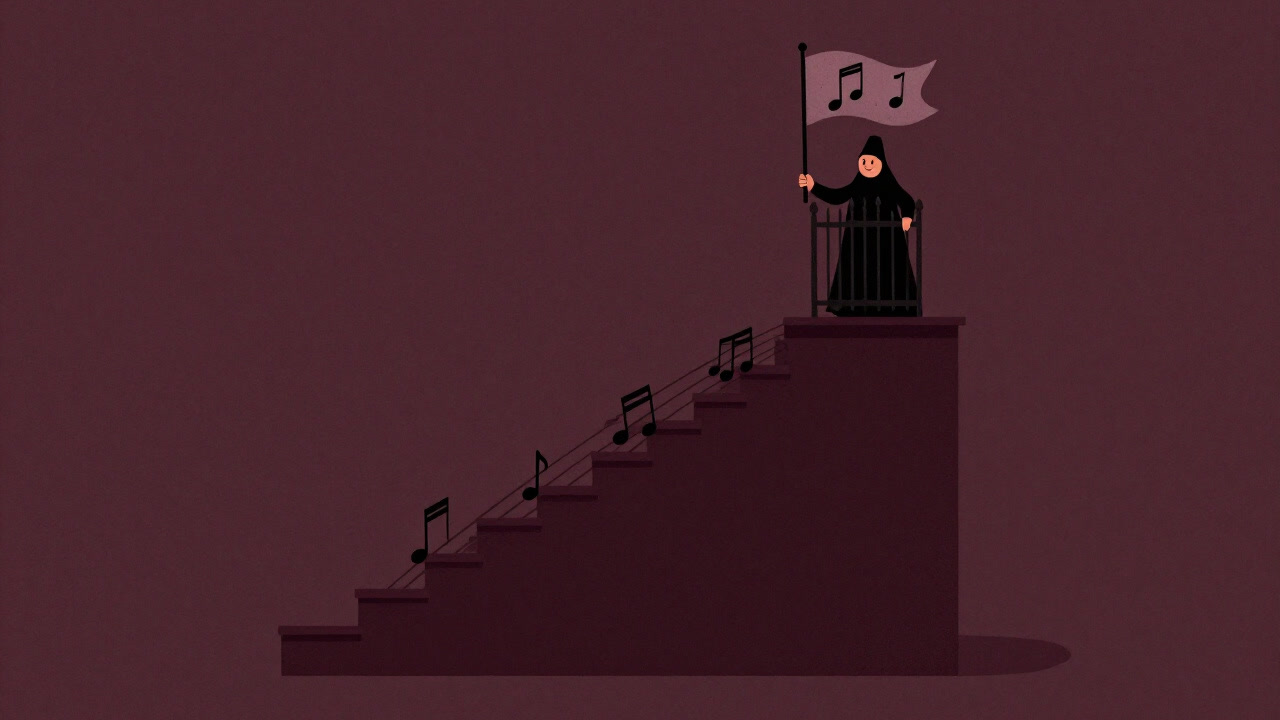 Notes climbing a staff staircase