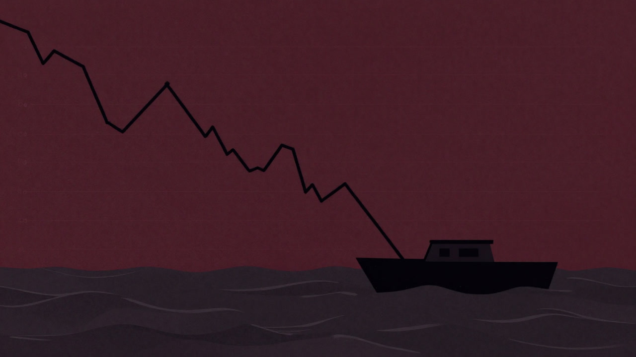 A graph of the Sharpe Ratio wobbling like a small boat on stormy market waves