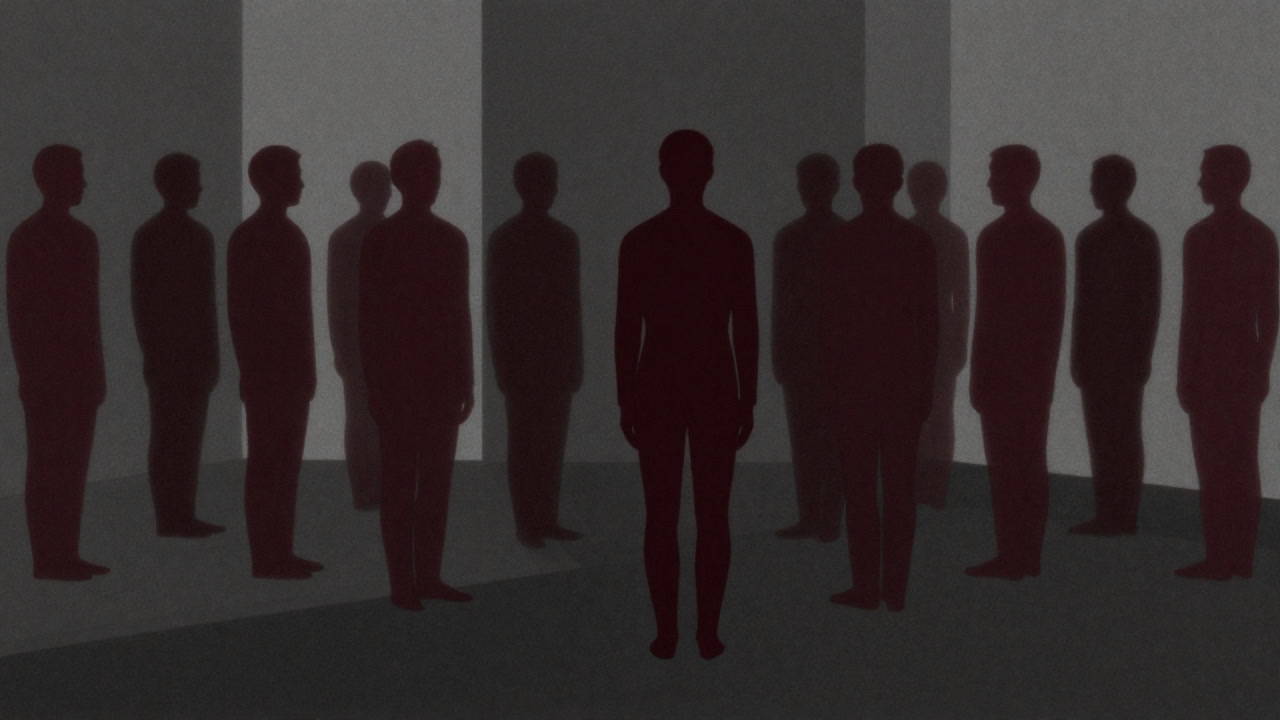 Countless reflections in a backstage mirror, each claiming itself as the truth, an infinite loop of simulacra.