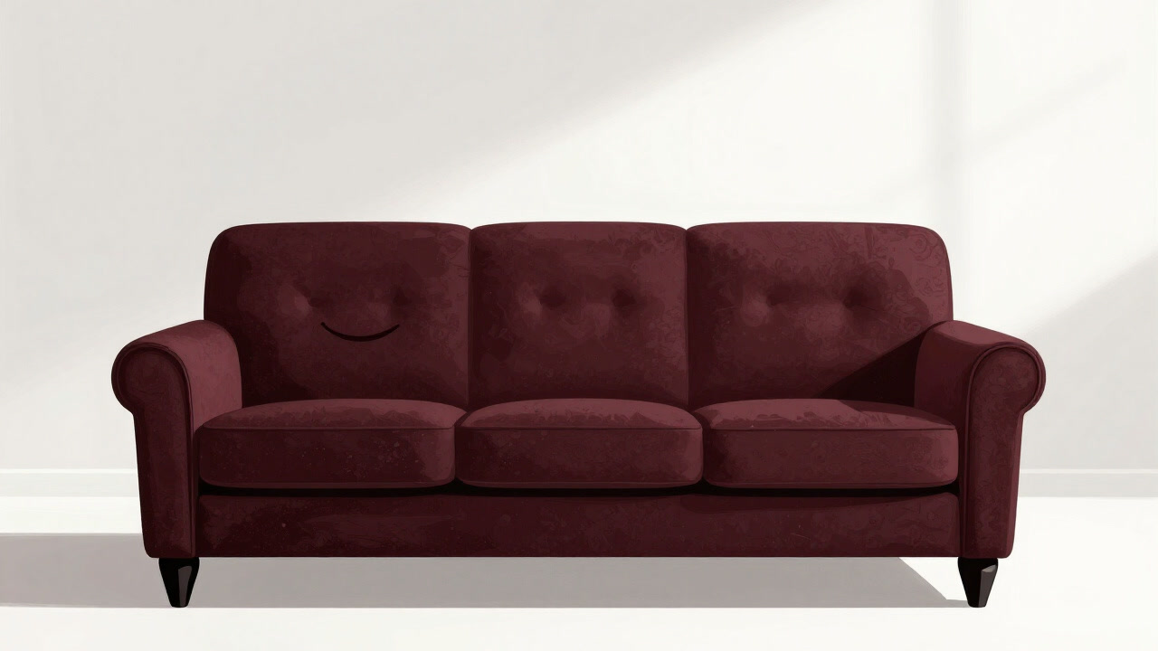 陽だまりの部屋で、誘惑的に微笑むふかふかのソファの画像