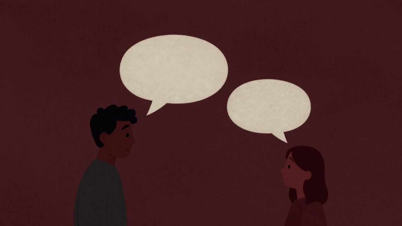 Image of fluffy words shaped like arrows gently aimed at a person’s chest