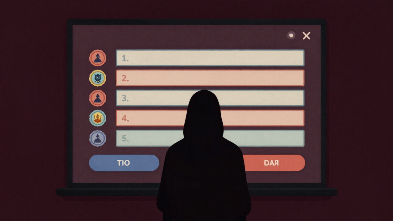 賜物診断サイトの結果画面が並ぶモニターを遠目で見つめる人物のシルエット