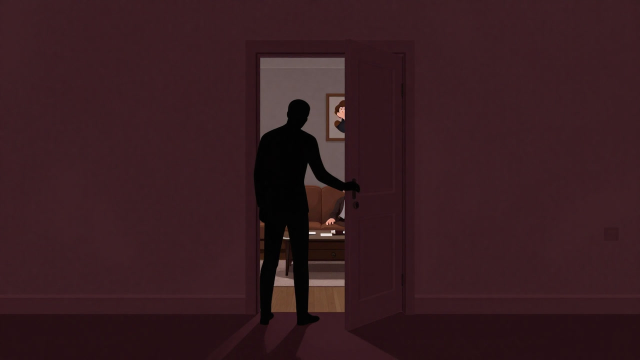 ノックなしで開かれたリビングのドアから漏れ出る驚きの表情